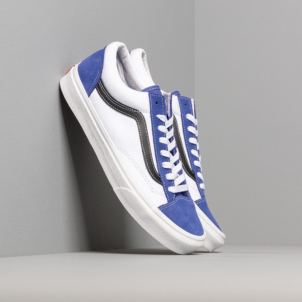 Vans Style 36 Trainers Men White/Blue/Purple/Black Low Top W-8 M-6.5
